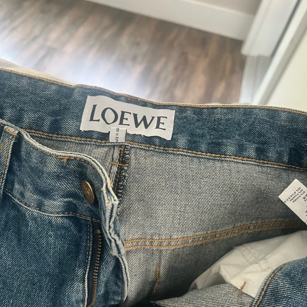 Loewe Light Blue Denim Jeans with White Label - Picture 2 of 5